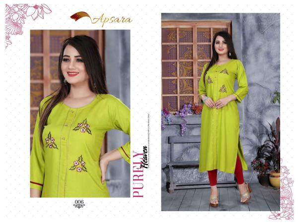 Aagya Apsara 3 Designer Rayon Embroidery Kurti